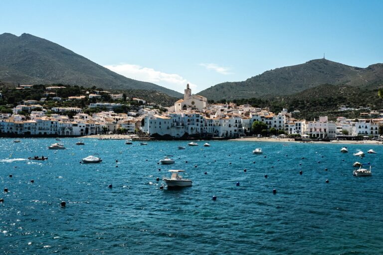 boats on the harbor in Cadaques