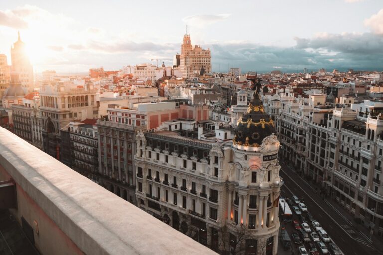 aerial photo of buildings in Madrid